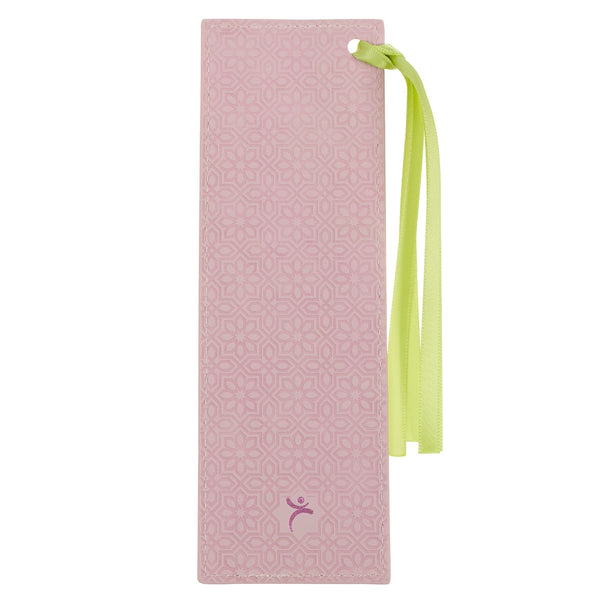 My Grace is Sufficient Hummingbird Pink Faux Leather Bookmark - 2 Corinthians 12:9