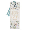 Be Still Teal Meadow Faux Leather Bookmark - Psalm 46:10 - KI Gifts Christian Supplies