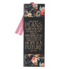 Hope and a Future Midnight Botanical Faux Leather Bookmark - Jeremiah 29:11 - KI Gifts Christian Supplies