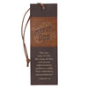 Man of God Honey-brown and Espresso Faux Leather Bookmark - 1 Timothy 6:11 - KI Gifts Christian Supplies