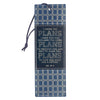 Plans Modern Blue Grid Faux Leather Bookmark - Jeremiah 29:11 - KI Gifts Christian Supplies