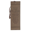 The Plans Cocoa Brown and Taupe Faux Leather Bookmark - Jeremiah 29:11 - KI Gifts Christian Supplies