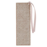 Sufficient Grace Taupe Floral Faux Leather Bookmark - 2 Corinthians 12:9