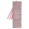 Be Still and Know Dusty Mauve Faux Leather Bookmark - Psalm 46:10