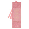 For I Know the Plans Sunset Pink Faux Leather Bookmark - Jeremiah 29:11