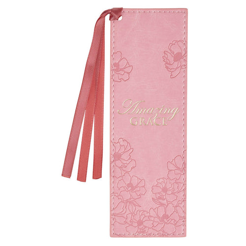 Amazing Grace Ballet Pink Faux Leather Bookmark