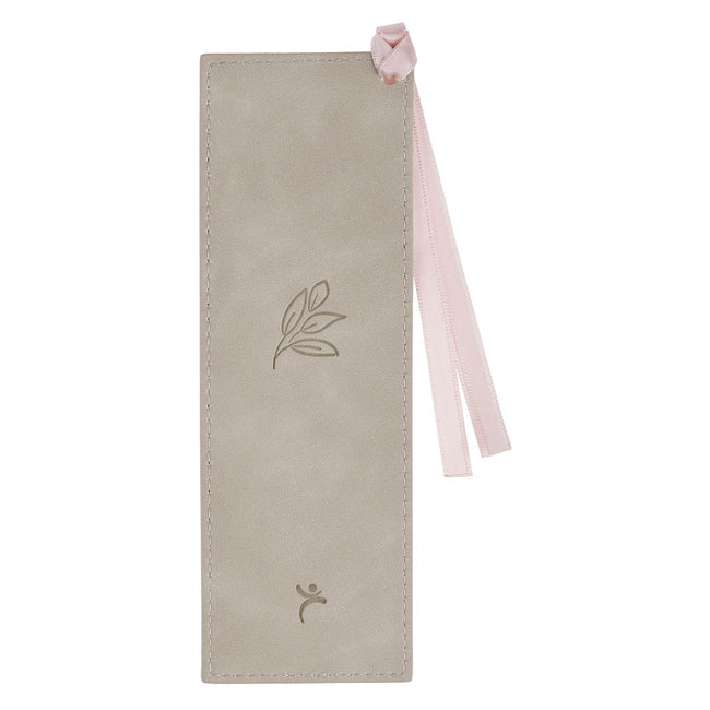 Everything Beautiful Taupe Faux Leather Bookmark - Ecclesiastes 3:11