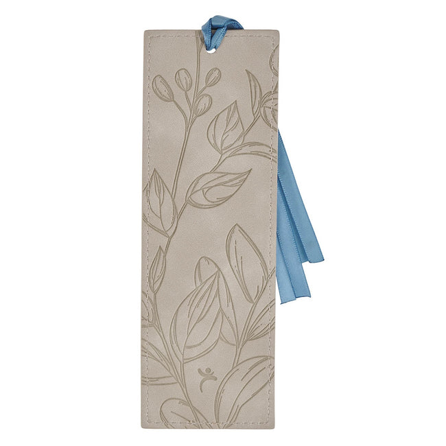 Prayer Changes Things Taupe Faux Leather Bookmark