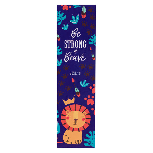Be Strong and Brave Lion Sunday School/Teacher Bookmark Set - Joshua 1:9