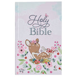 Blush Pink Hardcover NLT Keepsake Bible for Girls - KI Gifts Christian Supplies