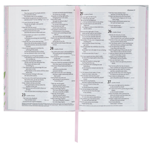 Blush Pink Hardcover NLT Keepsake Bible for Girls