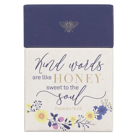 Kind Words are Like Honey Navy and Yellow Bookmark Set - Proverbs 16: