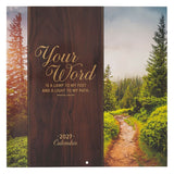 2027 Your Word Large Wall Calendar - Psalm 119:105