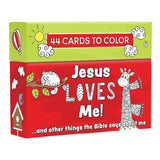 Jesus Loves Me Boxed Coloring Cards - KI Gifts Christian Supplies