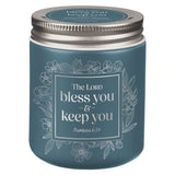 Bless You and Keep You Honeycrisp Orange Scented Candle in a Glass Jar - Numbers 6:24 - KI Gifts Christian Supplies