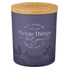 Noble Things Lavender Breeze Candle in a Glass Jar - Proverbs 31:29 - KI Gifts Christian Supplies