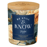 Be Still and Know Yellow Rose Nordic Seaside Scented Candle in a Glass Jar - Psalm 46:10 - KI Gifts Christian Supplies