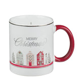 Merry Christmas Season's Greetings Scented Candle in a Ceramic Mug - KI Gifts Christian Supplies