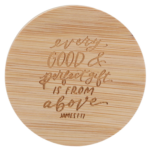 Every Good and Perfect Gift Rainwater Lotus Scented Candle - James 1:17