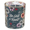 Be Still Teal Botanical Calming Breeze Scented Candle in a Glass Jar - Psalm 46:10 - KI Gifts Christian Supplies