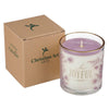 Always Be Joyful Dusty Mauve Rain-Drenched Lotus Scented Candle in a Glass Jar - 1 Thessalonians 5:16.