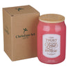 Trust In The Lord Coral Cascade Citrus Grove Scented Glass Candle in a Glass Jar - Isaiah 40:31