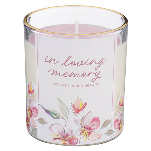In Loving Memory Vetiver and Moss Scented Candle in a Glass Jar  - KI Gifts Christian Supplies