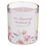 In Loving Memory Vetiver and Moss Scented Candle in a Glass Jar  - KI Gifts Christian Supplies