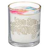 You Are Amazing Driftwood and Sea Salt Scented Candle in a Glass Jar