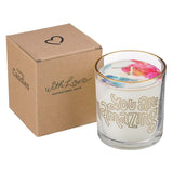 You Are Amazing Driftwood and Sea Salt Scented Candle in a Glass Jar