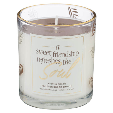 Because I Have a Sister Fresh Lotus Blossom Scented Candle in a Glass Jar