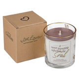A Sweet Friendship Mediterranean Breeze Scented Candle in a Glass Jar