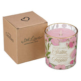 Because I Have a Sister Fresh Lotus Blossom Scented Candle in a Glass Jar