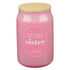 I'm So Thankful You're My Sister Rainwater Lotus Scented Candle in a Glass Jar - KI Gifts Christian Supplies