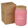 I'm So Thankful You're My Sister Rainwater Lotus Scented Candle in a Glass Jar