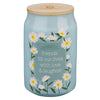 Love and Laughter Rainwater and Lily Scented Candle in Glass Jar - KI Gifts Christian Supplies
