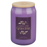 I Love You, Grandma Lavender Breeze Scented Candle in a Glass Jar - KI Gifts Christian Supplies