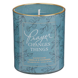 Prayer Changes Things Vanilla & Oakmoss Scented Candle in a Glass Jar