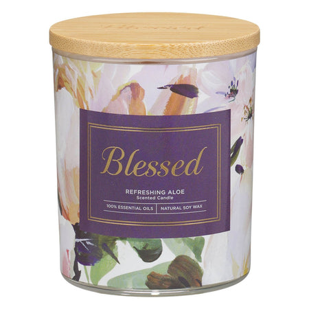 Be Joyful in Hope Vanilla & Oakmoss Scented Candle in a Glass Jar - Romans 12:12