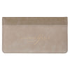 Amazing Grace Taupe Faux Leather Checkbook Wallet - Isaiah 53:3