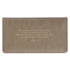 Amazing Grace Taupe Faux Leather Checkbook Wallet - Isaiah 53:3