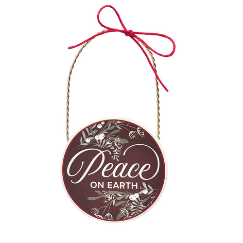 Peace on Earth Round Resin Ornament - KI Gifts Christian Supplies