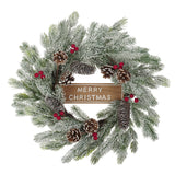 Merry Christmas Decorative Pine Wreath - KI Gifts Christian Supplies