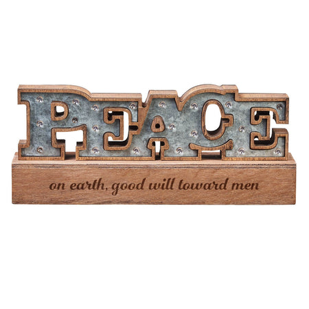 Peace on Earth Red Ceramic Plate