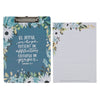 Be Joyful Blue Floral Clipboard and Notepad – Romans 12:12