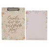 Consider the Wildflowers Peach Floral Clipboard and Notepad – Luke 12:27