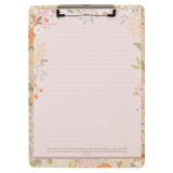 Consider the Wildflowers Peach Floral Clipboard and Notepad – Luke 12:27