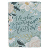 He Who Promised Is Faithful Teal Meadow Clipboard and Notepad - Hebrews 10:23