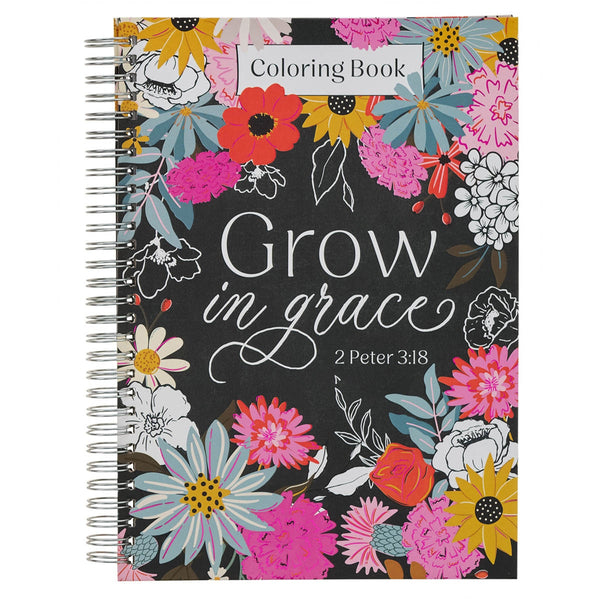 Grow in Grace Spiral Coloring Book - 2 Peter 3:18 - KI Gifts Christian Supplies