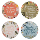 Faithful Florals Ceramic Coaster Set - KI Gifts Christian Supplies